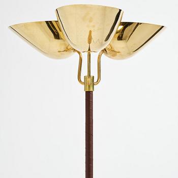 Carl-Axel Acking, a brass floor lamp model "2645", Bröderna Malmströms Metallvarufabrik, Malmö, 1940s-50s.