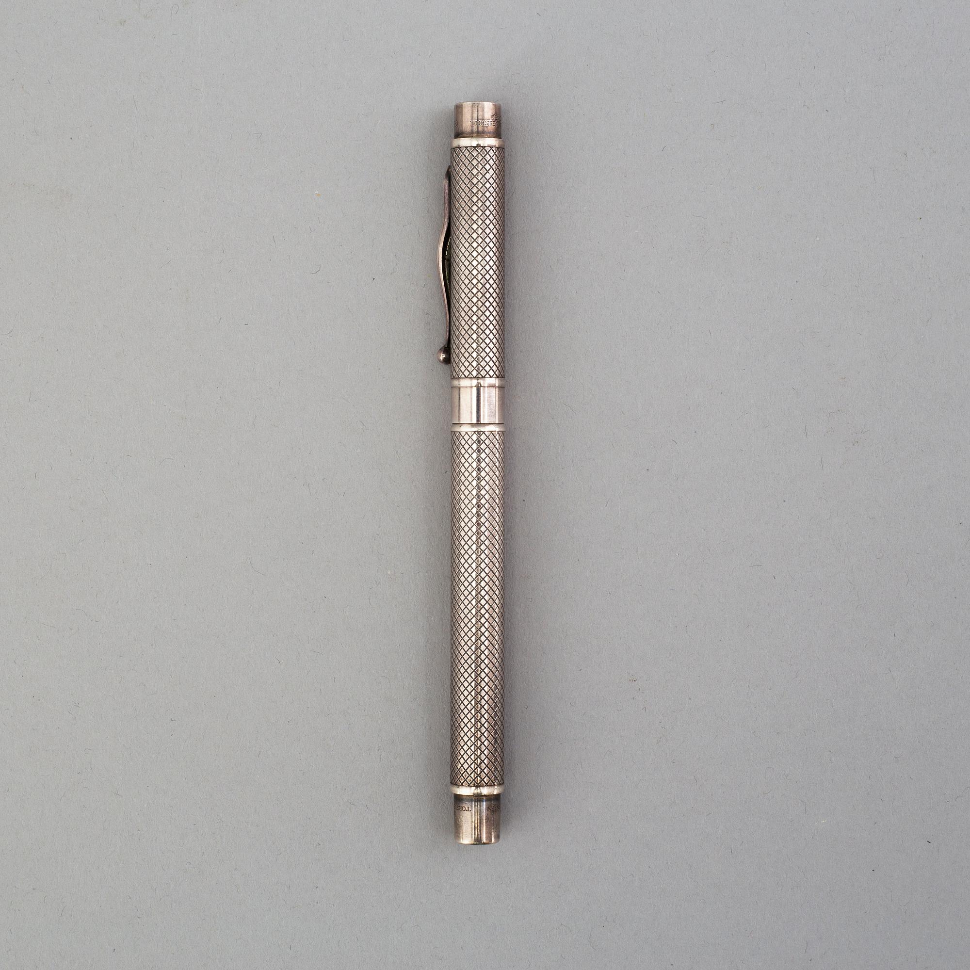 A second half of the 20th century sterling silver pen by Torsten Thorup for Georg Jensen, Denmark.