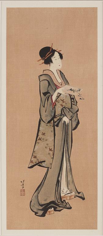 KATSUSHIKA HOKUSAI (1760–1849), after, color woodblock print, Japan, late 19th/early 20th century.