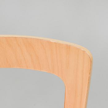 Alvar Aalto, A mid-20th century drop leaf table and three chairs for O.Y. Huonekalu-ja Rakennustyötehdas A.B.