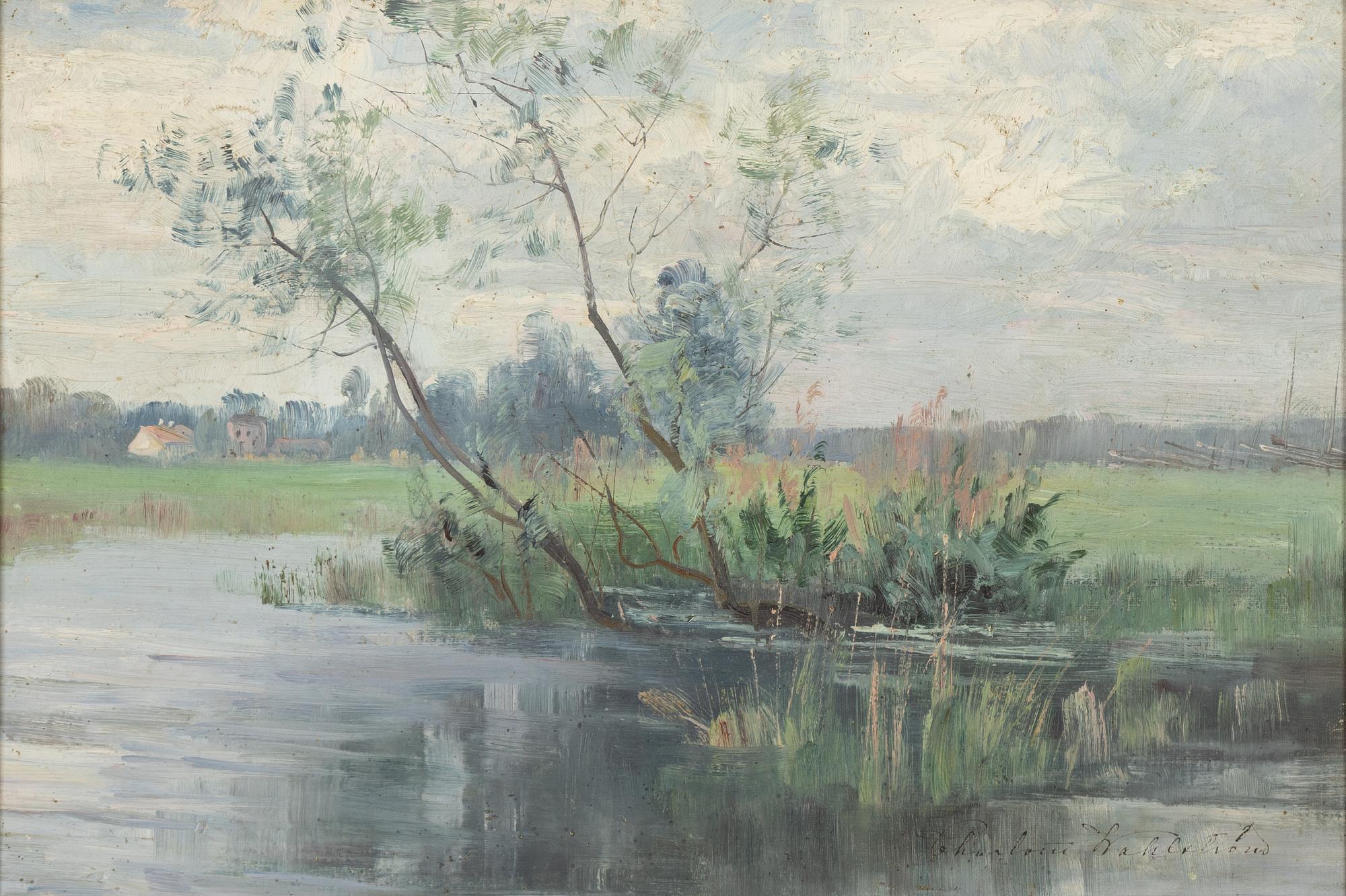 Charlotte Wahlström, oil on canvas, signed.