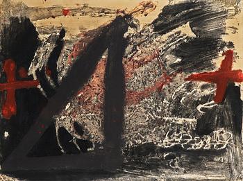 314. Antoni Tàpies, From: "Negre i roig".