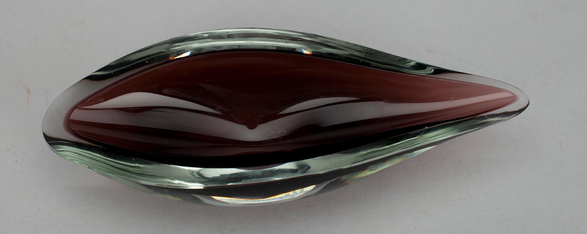 SKÅL, glas, sign. K. Franck, Nuutajärvi Notsjö -52.