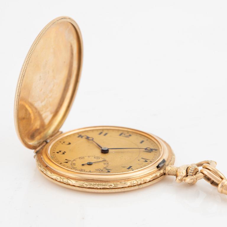 Pocket watch, hunter, 49 mm.