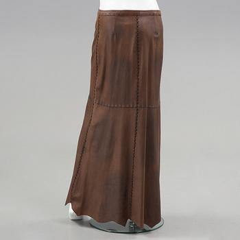 A indianinspirered leather skirt by Ralph Lauren.