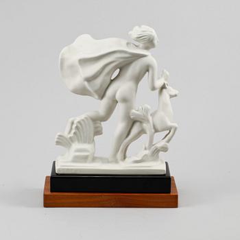 FIGURIN, flintgods, "Diana", Arthur Percy, Gefle Porslinsfabrik, 1900-tal.