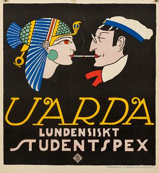 AFFISCH, "UARDA - Lundensiskt Studentspex".