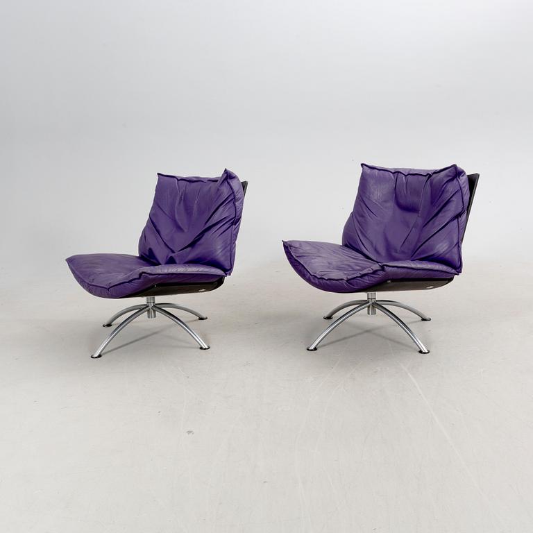 A pair of Tom Stepp "Primetime" easy chairs, Fredericia, Denmark.