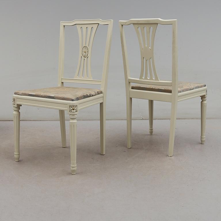 MATGRUPP, 5 delar, gustaviansk stil, 1900-talets andra hälft.