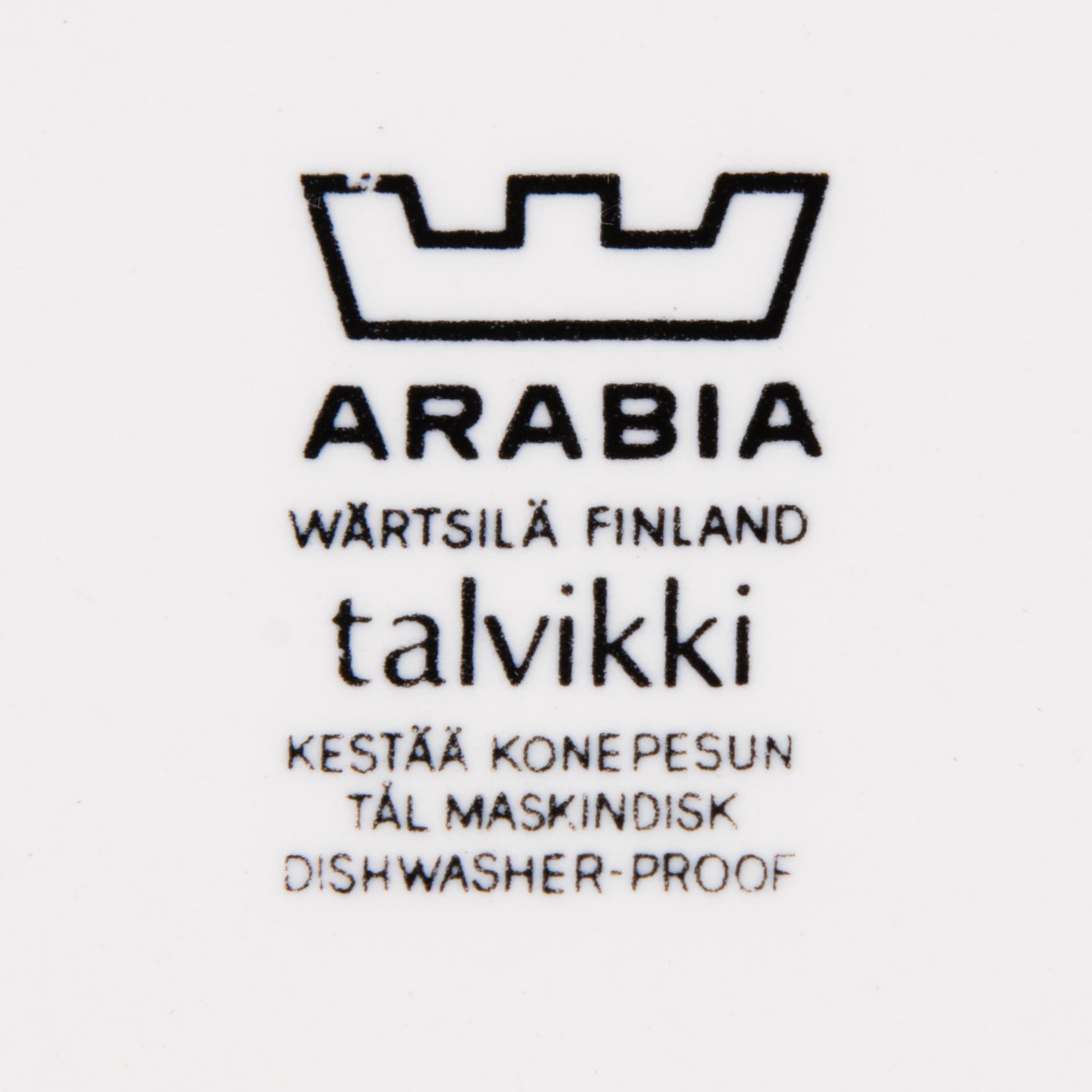 RICHARD LINDH, A 42-pcs set of Arabia dinnerware with 'Talvikki' decoration by Raija Uosikkinen, Finland 1964-1975.