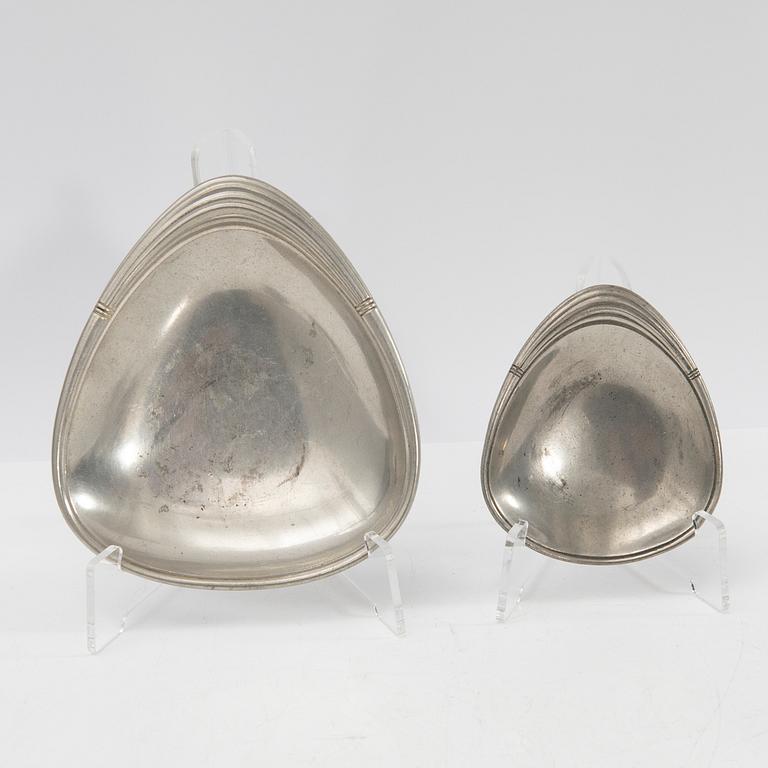 Just Andersen, ett parti tennföremål, 6 delar, Danmark, 1900-talets första hälft.