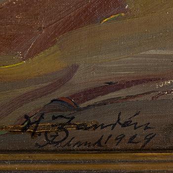 Helge Zandén, oil on canvas, signed and dated 1929.