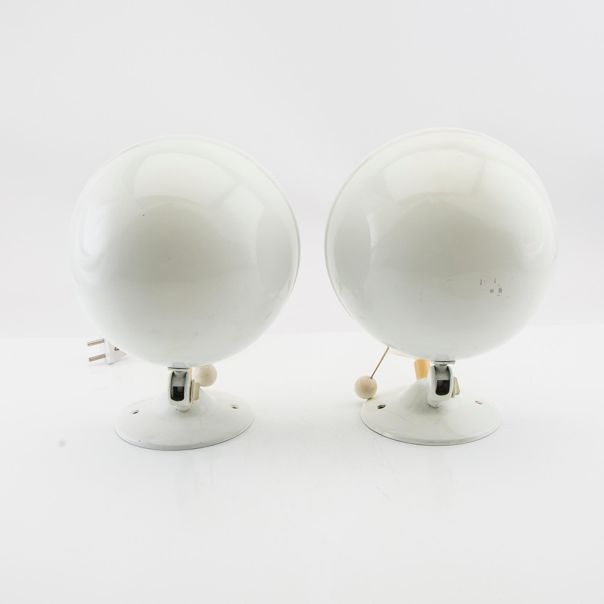 Knud Christensen wall lamps, a pair for Elit Denmark, latter part of the 20th century.