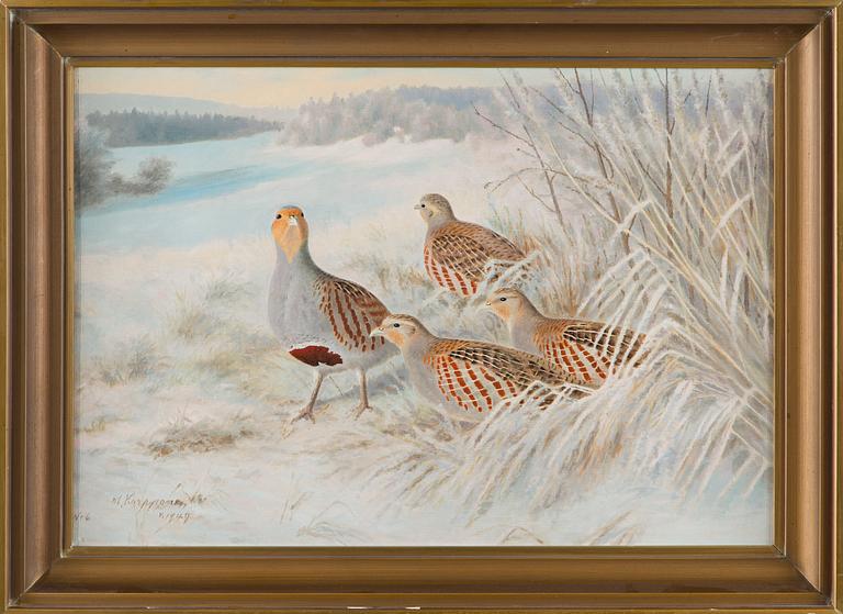 Matti Karppanen, Forest Birds in Winter Landscape.