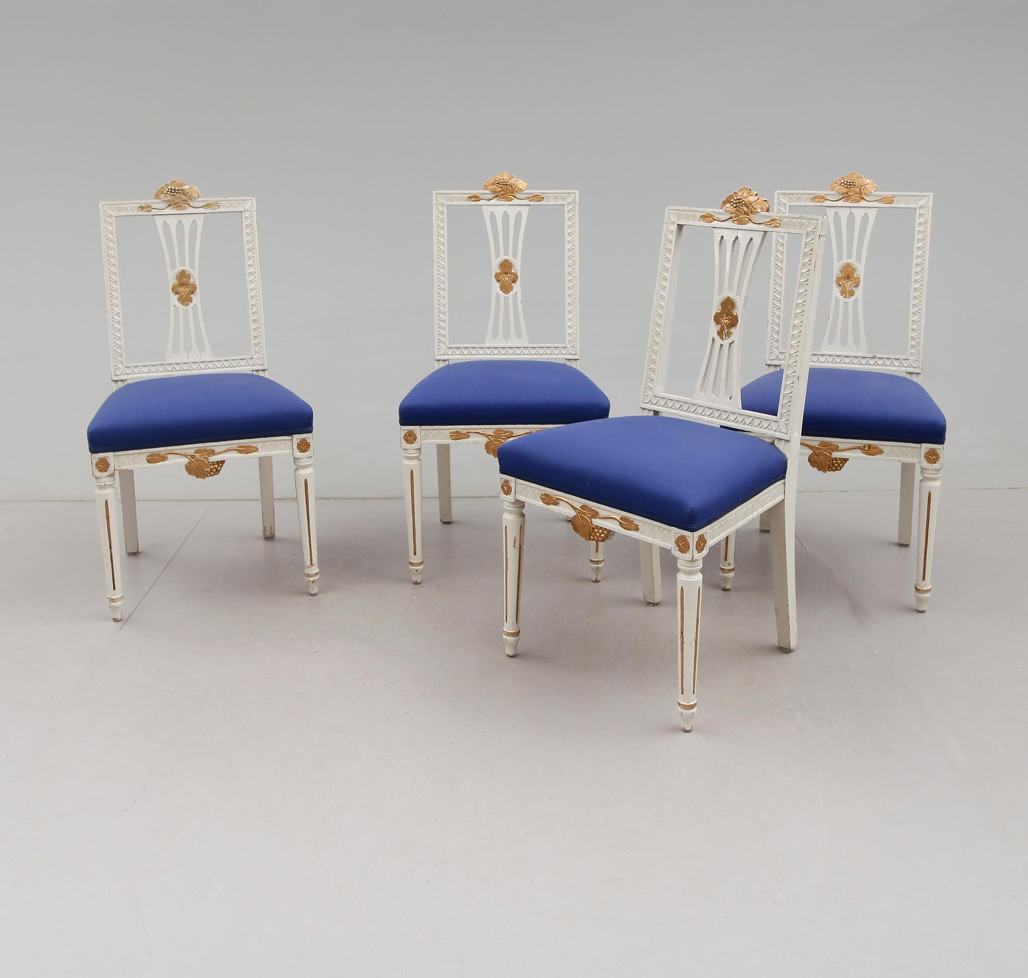 STOLAR, 4 st, gustaviansk stil, 1900-talets första hälft.