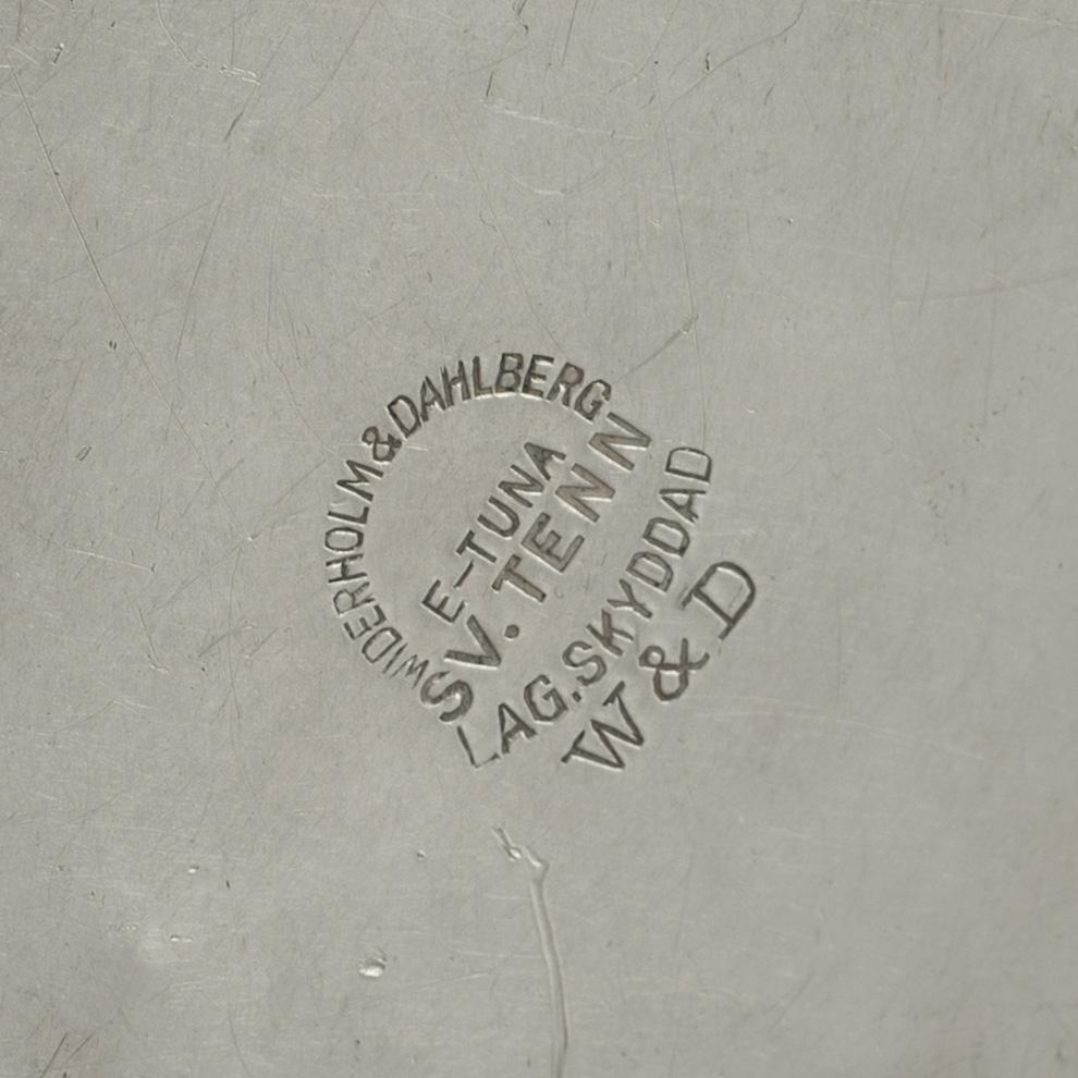 A pewter box by Widerholm & Dahlberg, Eskilstuna, Sweden. 1930/40s.
