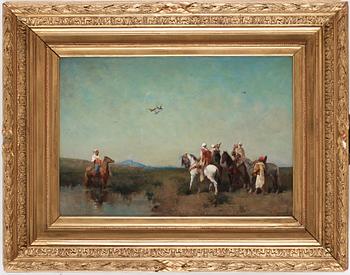 Émile Regnault de Maulmain, Falkjakt.