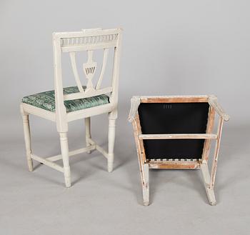 STOLAR,  2 st, gustavianska, 1700-tal.