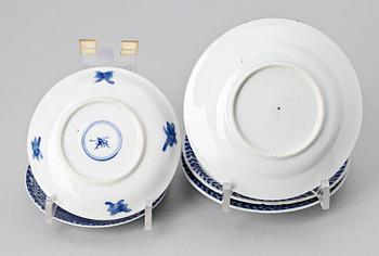 FAT, 5 st, porslin, Kina, Qing dynastin, Kangxi (1662-1722).