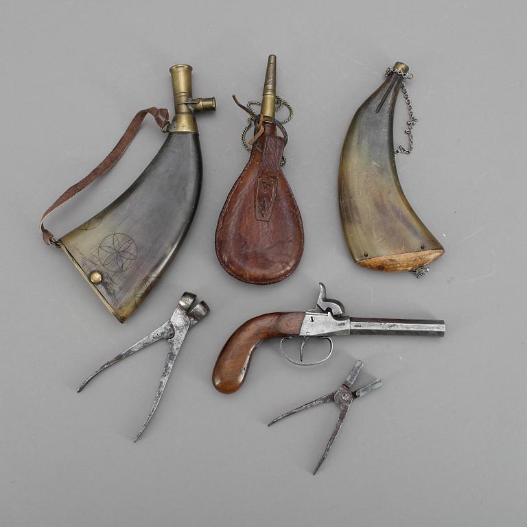 PARTI MILITARIA, 6 delar, 1800-talets mitt.