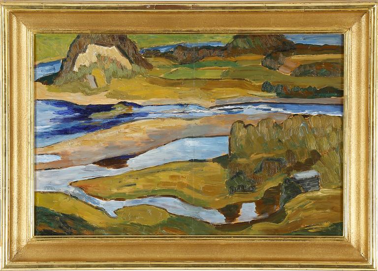 Helmer Osslund, "Strandbankar vid Ångermanälven".