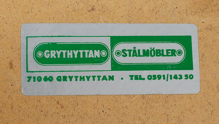 STOLAR, 5 st, Grythyttan Stålmöbler, 1900-talets andra hälft.