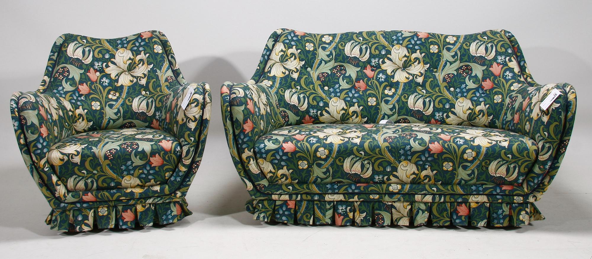 SOFFA samt FÅTÖLJ, 1960-tal.