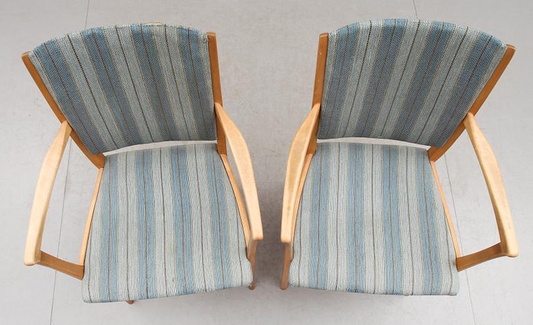 KARMSTOLAR, 1 par, Carl Malmsten, Waggeryds Möbelfabrik, 1900-talets andra hälft.