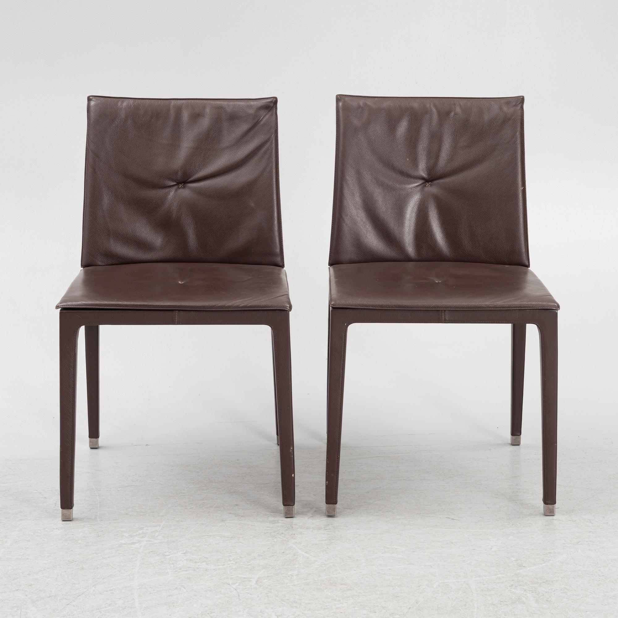Jean-Marie Massaud, a set of eight 'Fitzgerald' chairs, Poltrona Frau, Italy.