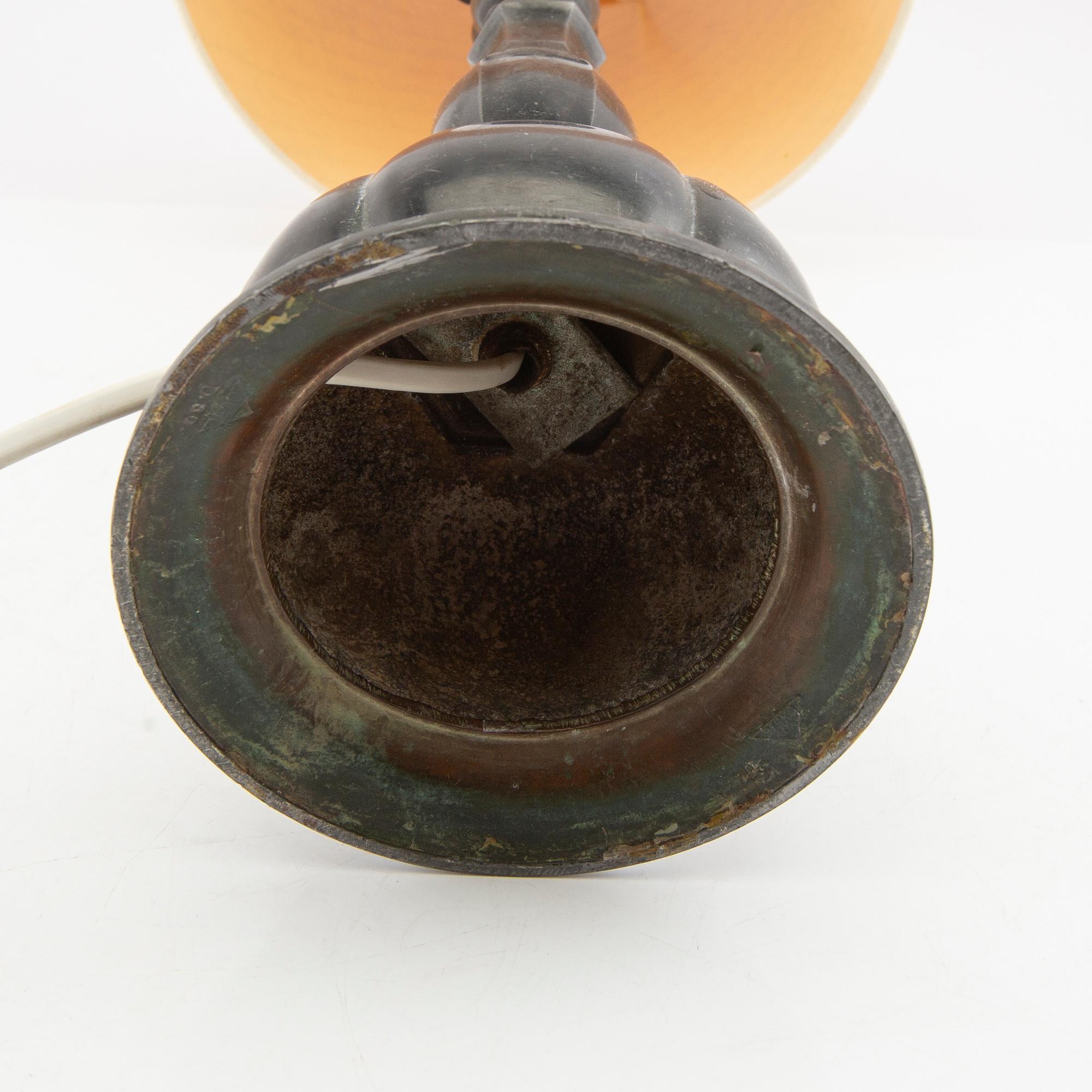 Just Andersen, bordslampa 1940-tal tenn.