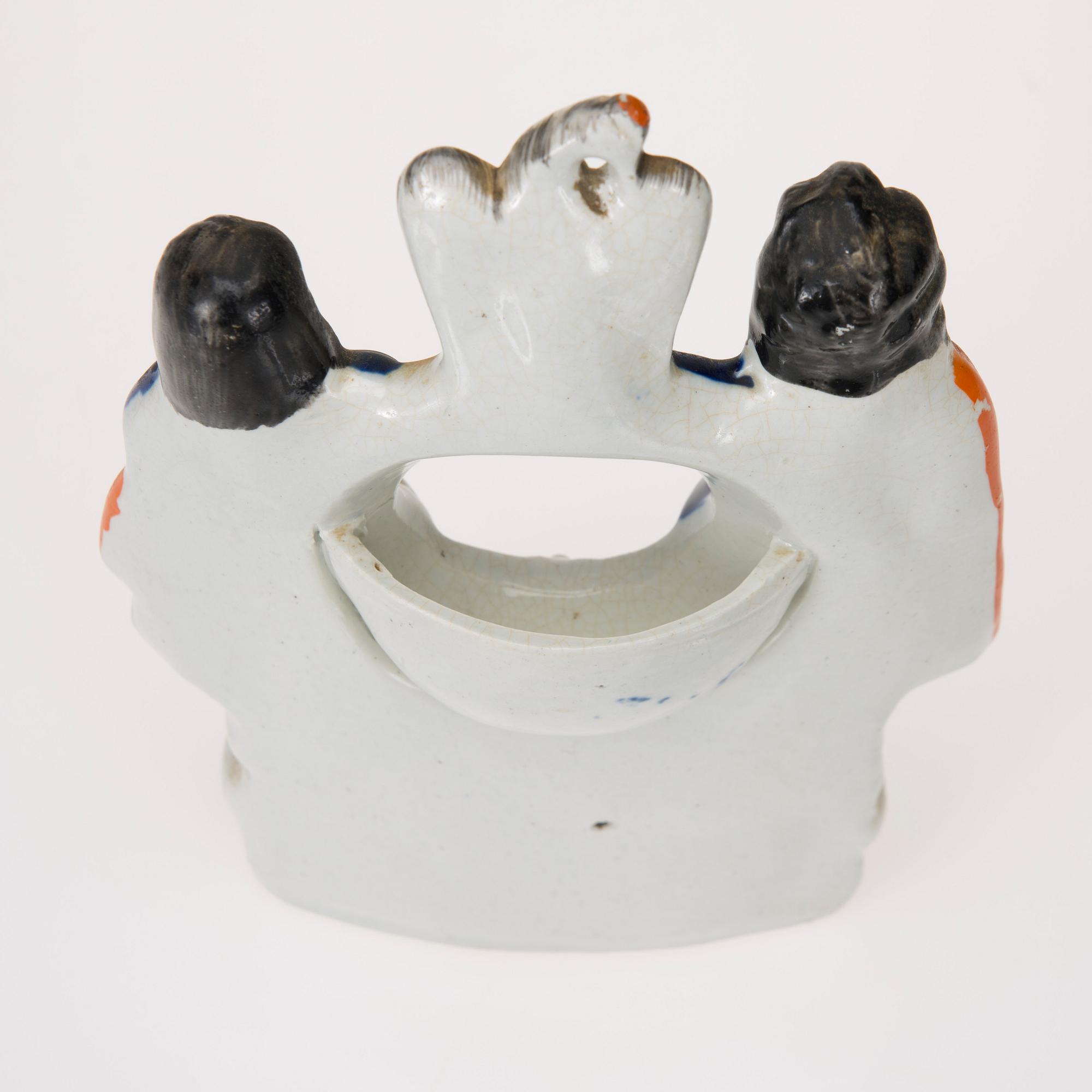 KLOCKSTÄLL, porslin, Staffordshire 1800-tal.