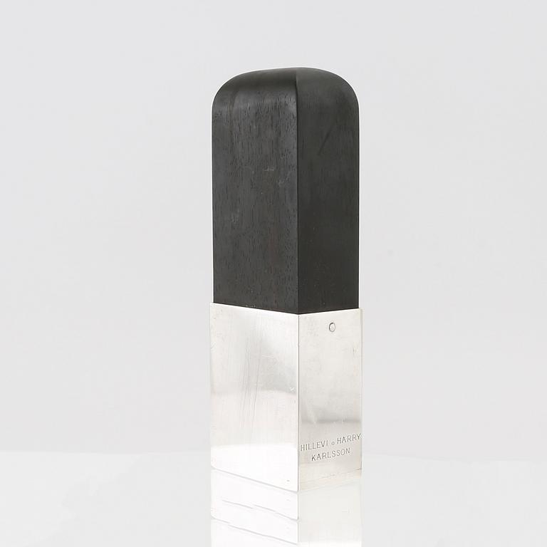 Wiwen Nilsson, seal stamp in sterling silver and ebony with the coat of arms of Lund, Lund 1961.