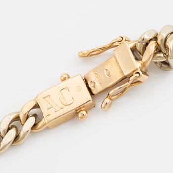 Armband, 18K tvåfärgat guld, Balestra, pansarlänk.