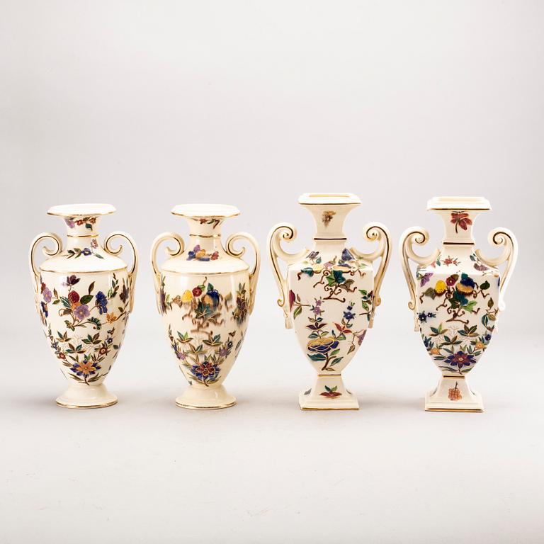 A set of 2 pairs of Rörstrand majolica urns.