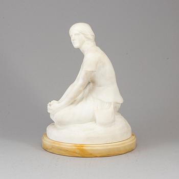 SKULPTUR, alabaster, omkring 1900.