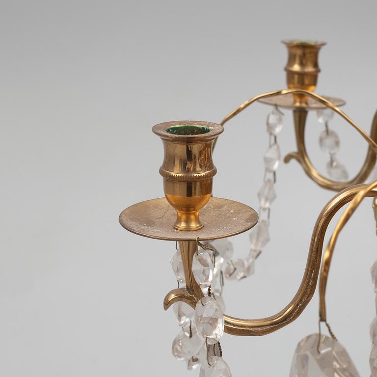 A pair of late Gustavian style chandeliers, 20th Century.