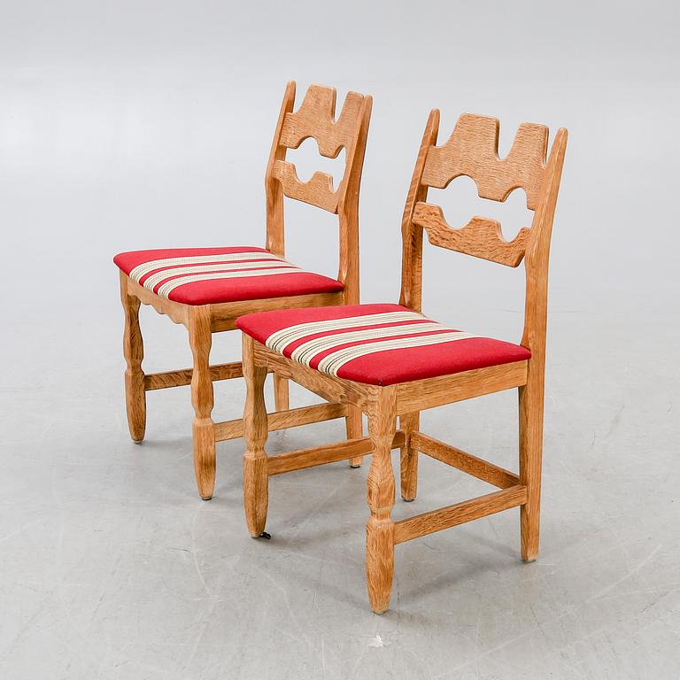 Henning Kjaernulf, Chairs, 6 pcs, Denmark, 1960s, Nyrup furniture factory.