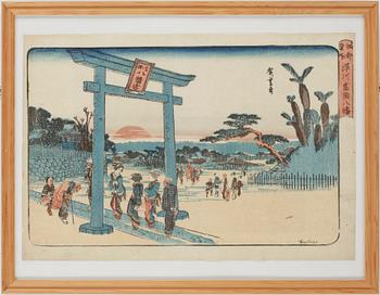 ANDO HIROSHIGE, träsnitt 2 st.