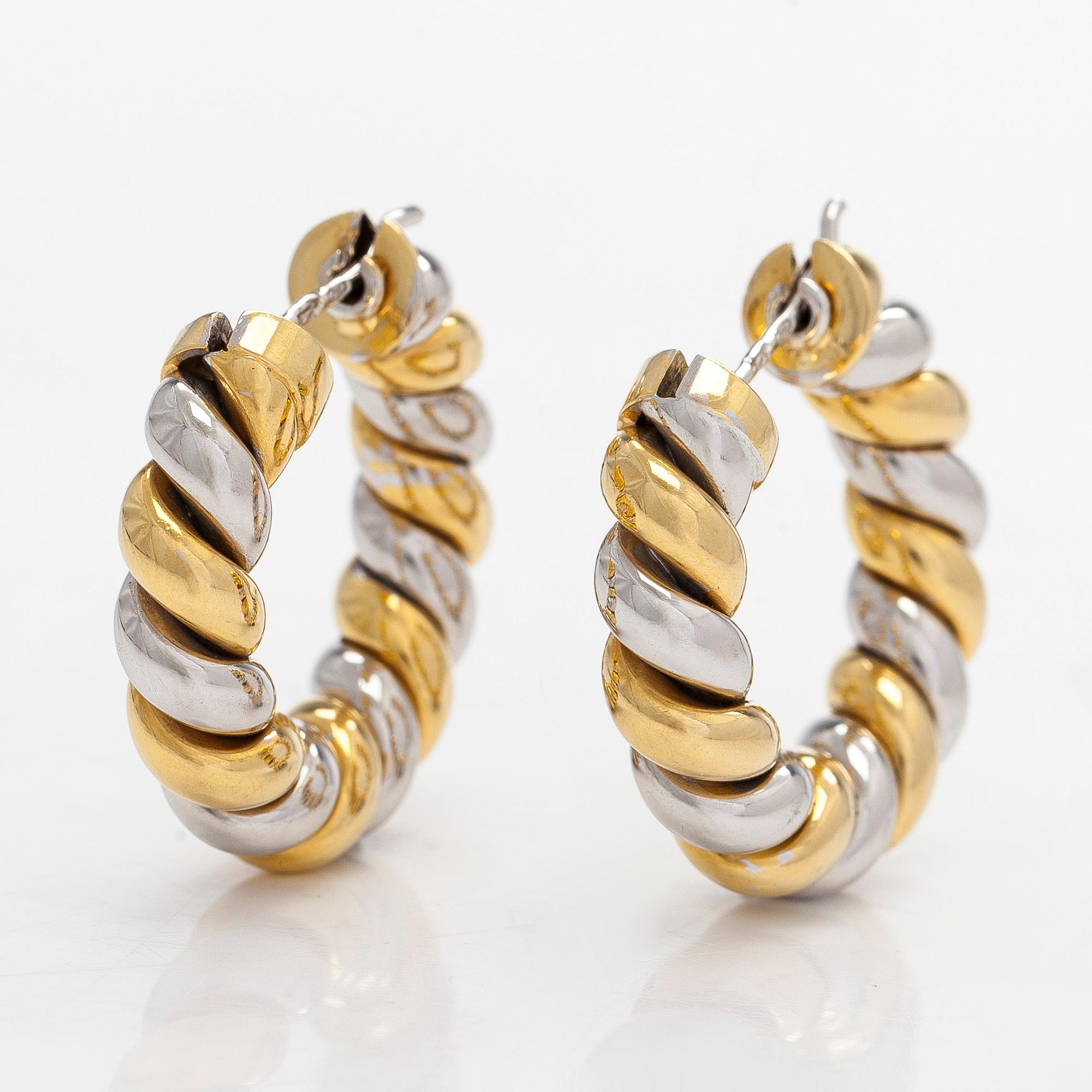 Earrings in 18K gold/white gold, Switzerland.