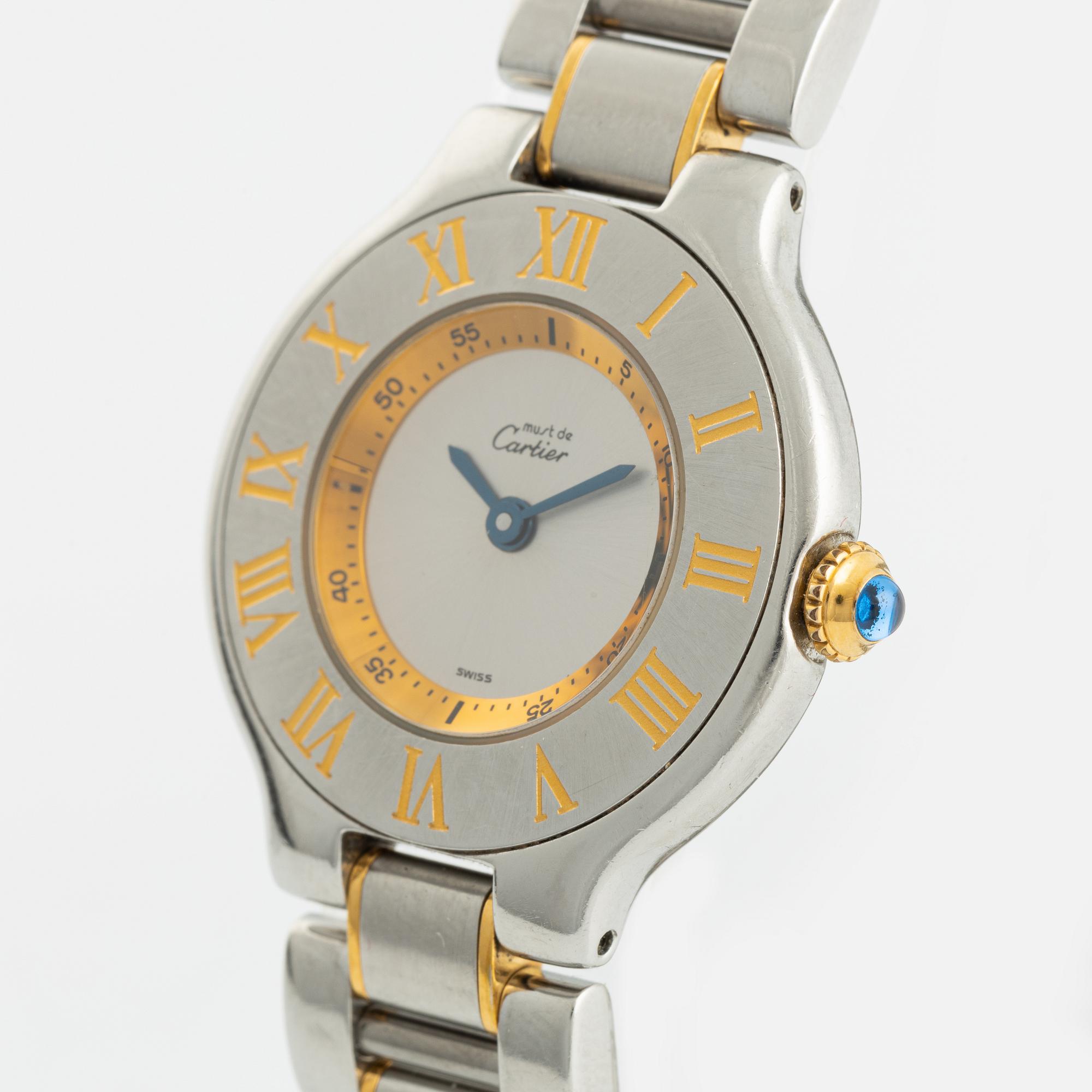 must de CARTIER, Must 21, armbandsur, 28 mm.