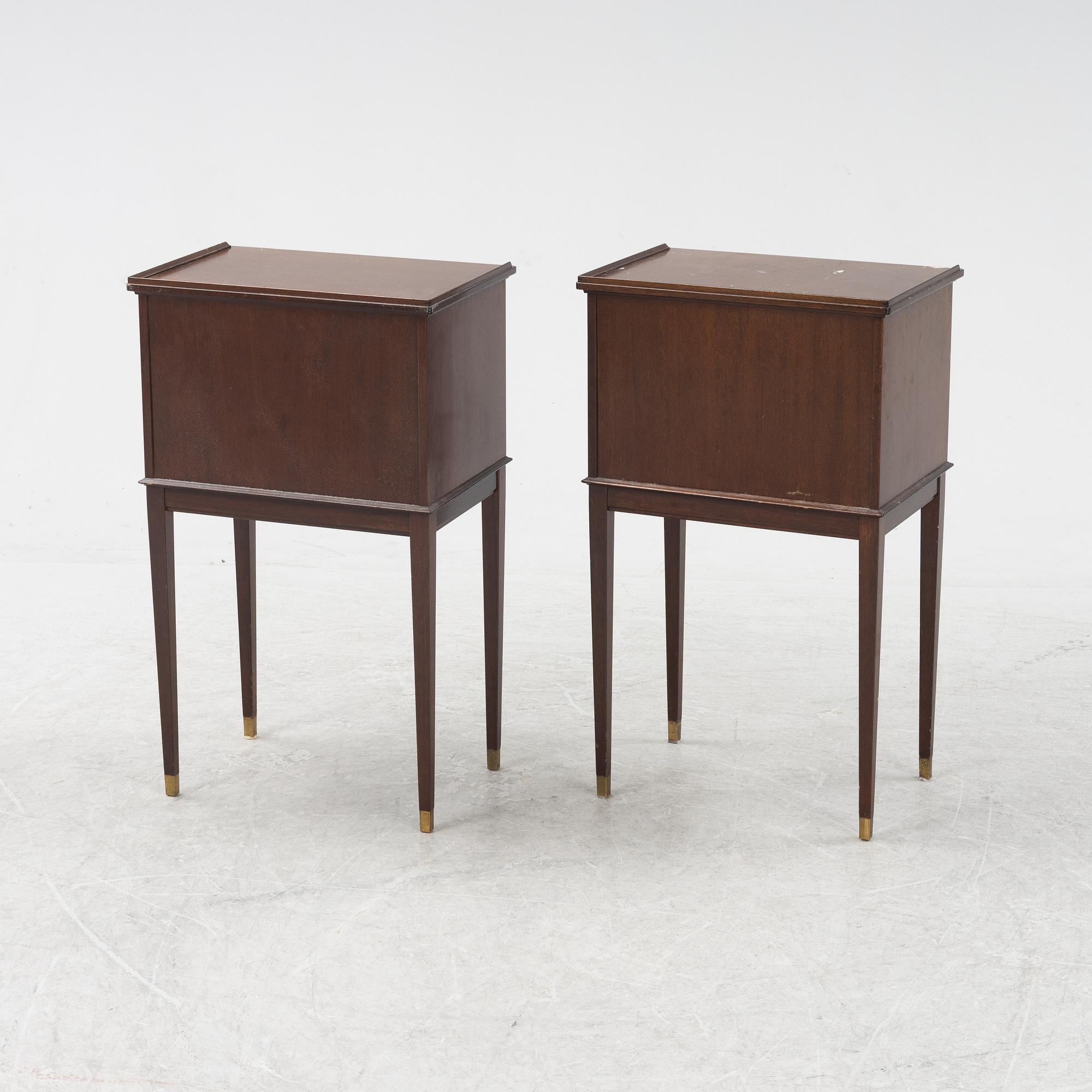 A pair of bedside tables from the first half of the 20th century ...
