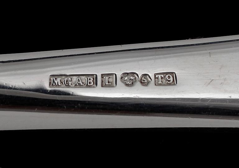 BESTICK,  78 st, silver, "Sten Sture", Eric Löfman, MGAB Linköping, 1960/70-tal. Tot silvervikt ca 1900 gram.