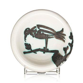 177. Pablo Picasso, a "Cendrier rond tourné" (A.R. 175) faience dish, Madoura, Vallauris, France, post 1952.