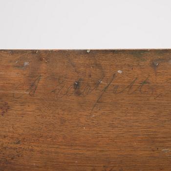 PALETT, a tergo signerad A. Edelfelt, trä, 1800-talets slut.