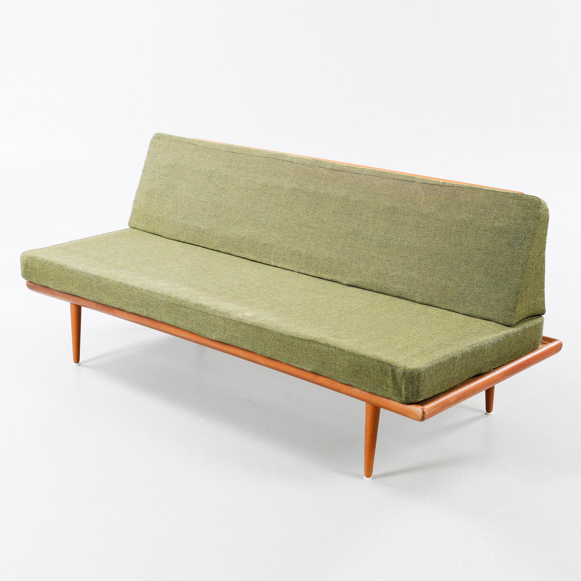 A sofa 417 and a table 519, Peter Hvidt & Orla Mörgaard Nielsen, Minerva series, France & Daverkosen, Denmark, 1950s.