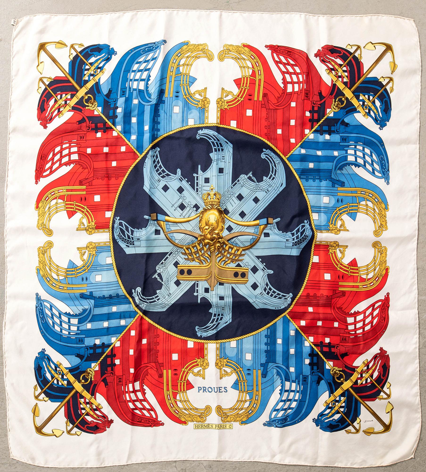 Hermès, scarf, "Proues".