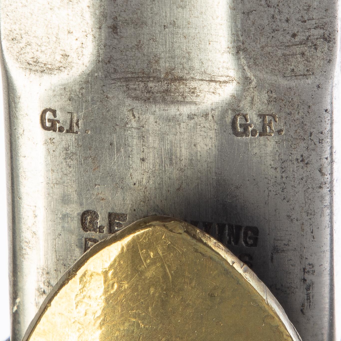 Sabel, svensk, m/1889 för artilleriet, med balja,.