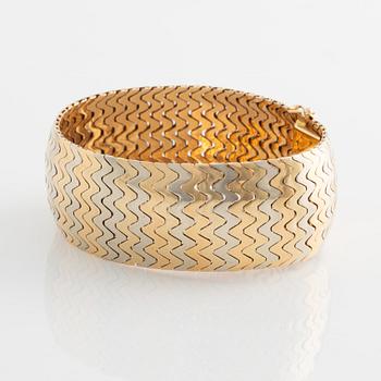 Armband, 18K trefärgat guld, Italiensk stämpel.