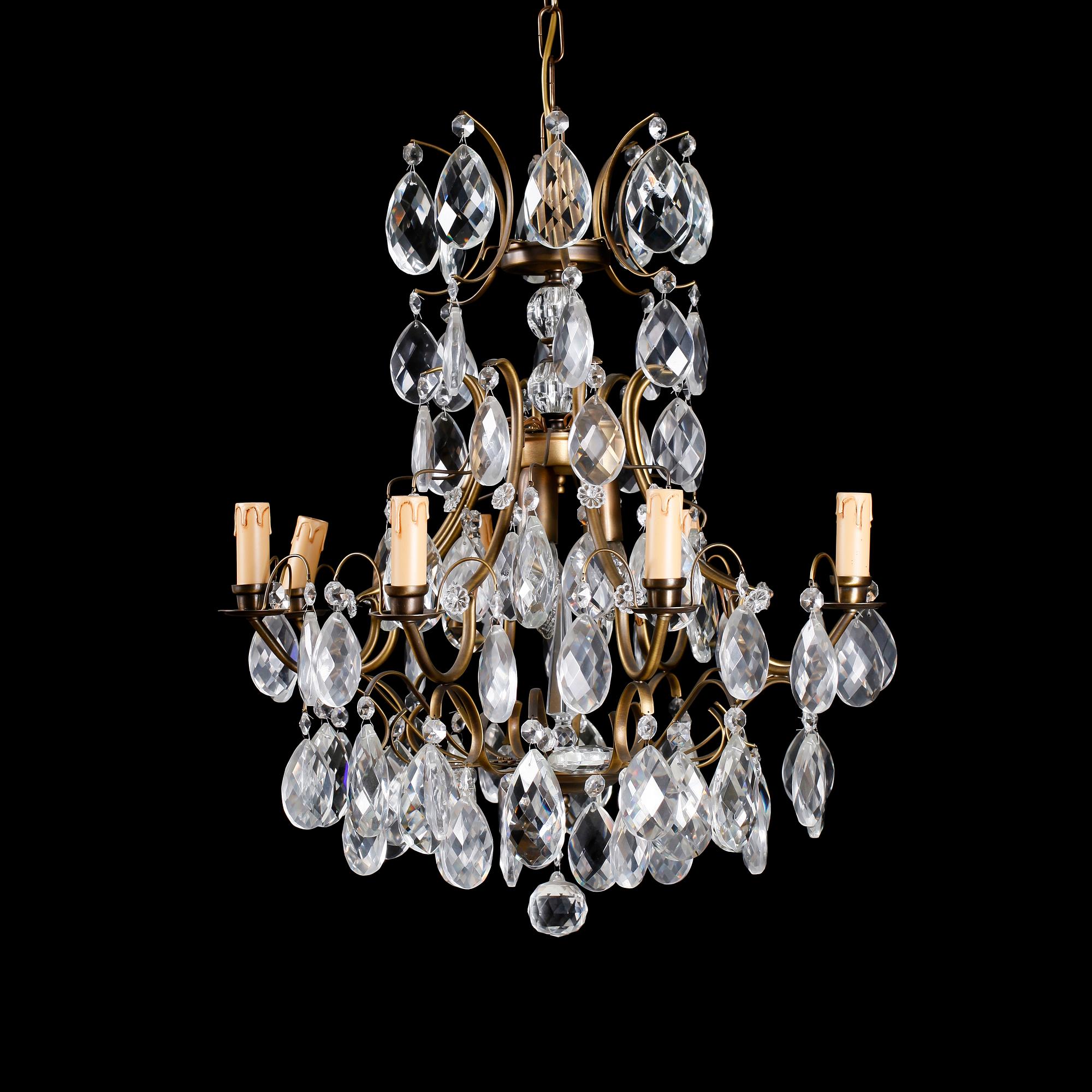 LJUSKRONA, barockstil, Reijmyre, 1900-talets andra hälft. Höjd ca 66 cm.