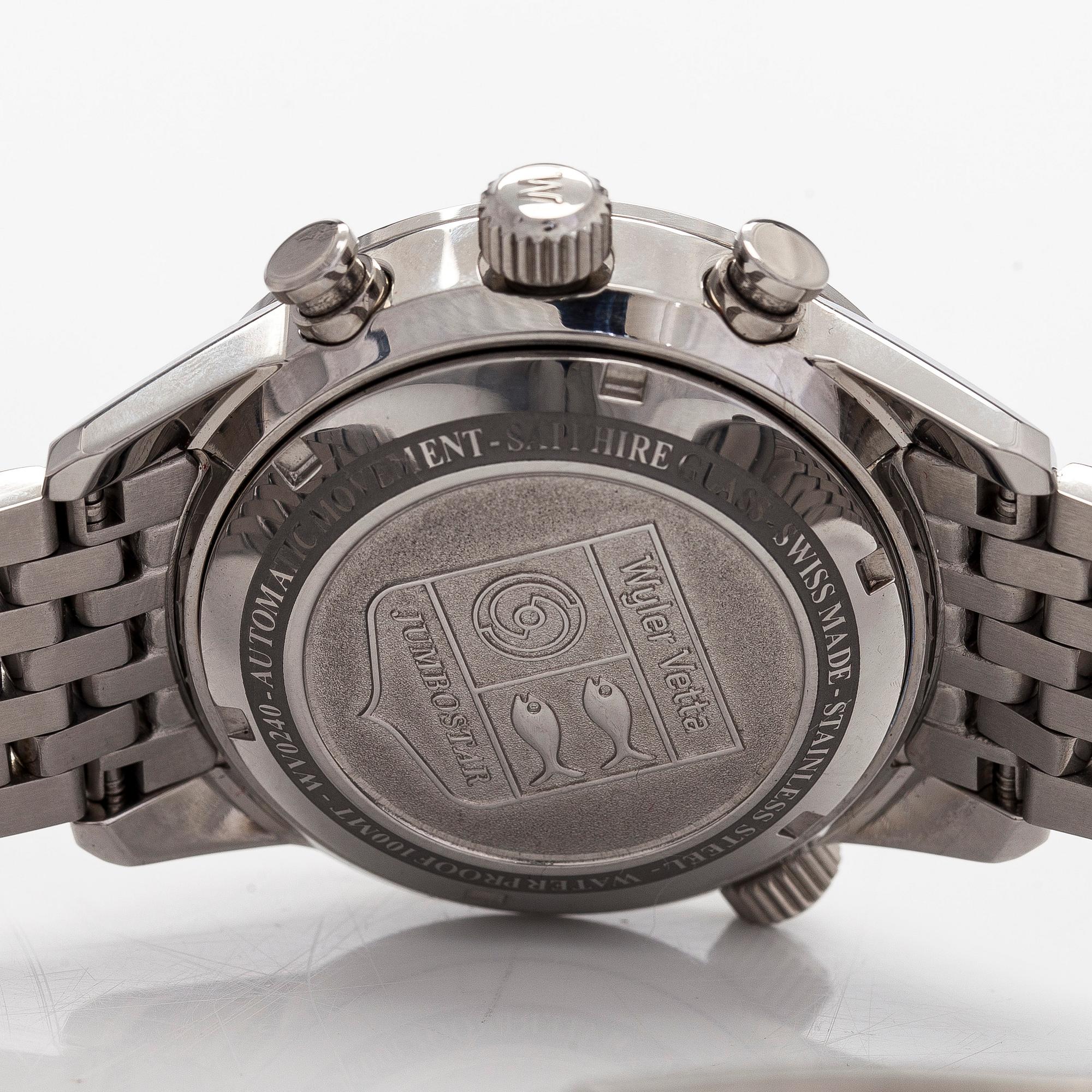 Wyler Vetta, Jumbostar, armbandsur, 40 mm, stål, automatisk.